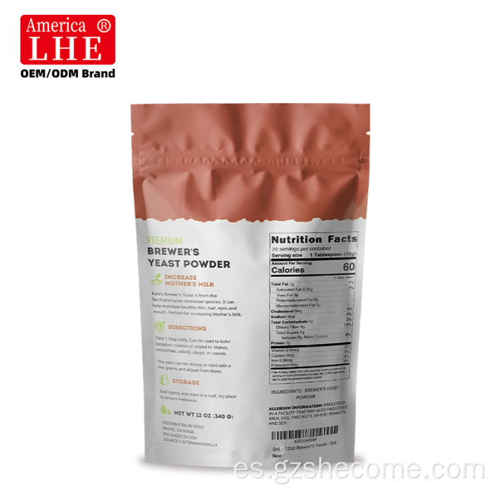 Levadura de cerveza orgánica en polvo Apoyo y madres lactantes